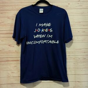 Friends Chandler Bing I Make Jokes When I'm Uncomfortable T-shirt Matthew Perry